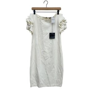 NWT‎ Pietro Brunelli Salisburgo Rose Sleeve Maternity Dress, Creamy White, Sz S